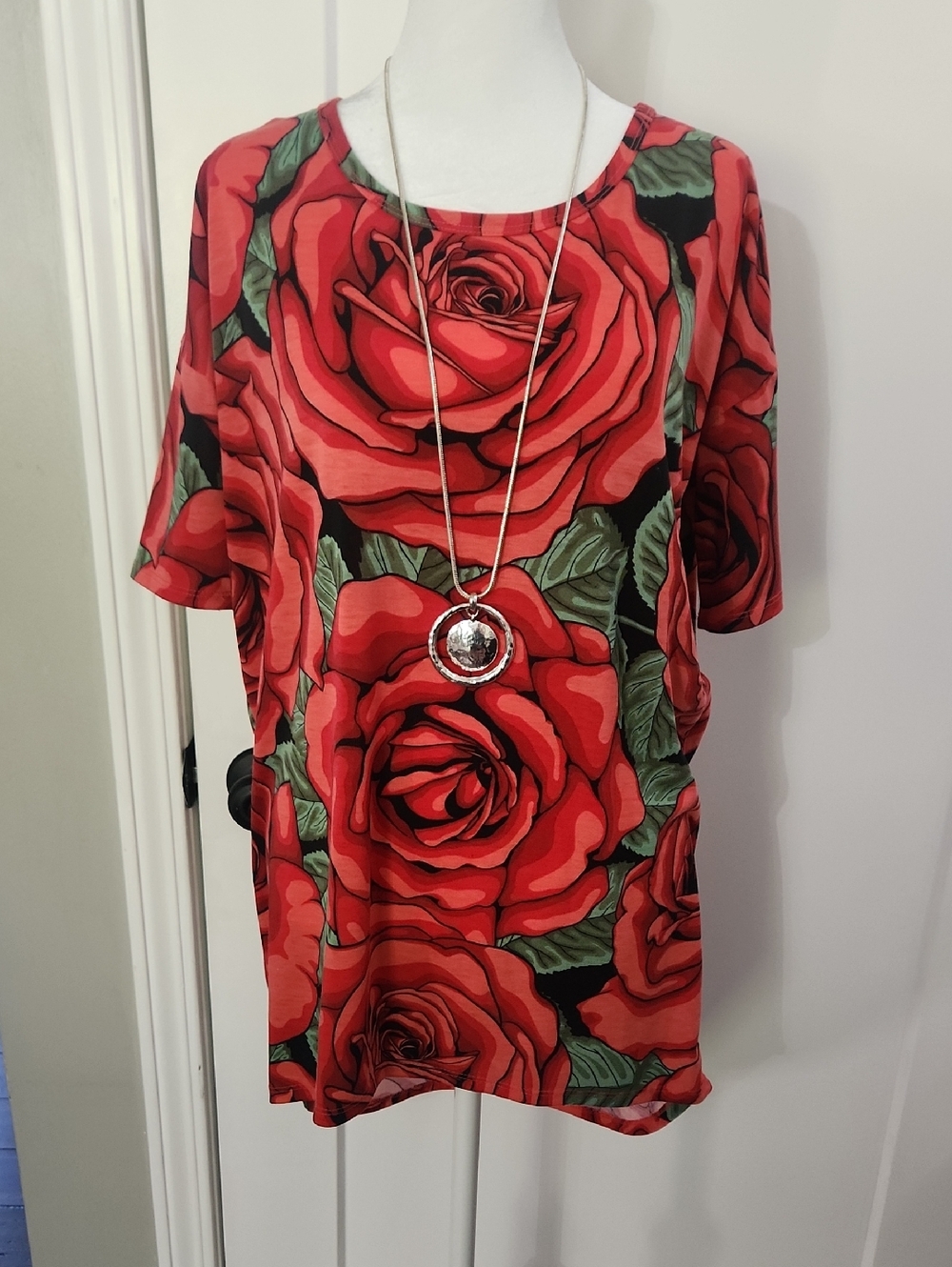 High-Low Tunic T-Shirt Floral
